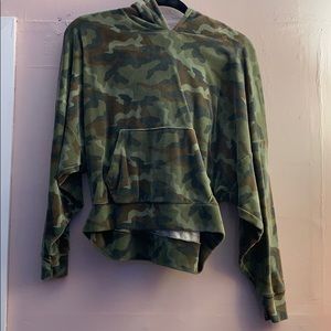 American Eagle camouflage plush hoodie